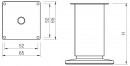 StrongLegs pied de meuble FS001 150Rmm chrome brillant