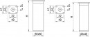 StrongLegs pied de meuble FA012 60Rmm imitation inox