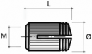 BU08 Cheville d'impact M4x10/5,2mm laiton