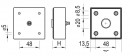 StrongLegs pied de meuble FP002 50mm gris