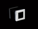 HETTICH 9112664 Bouton ARIMINI 34x34 mm chrome brillant/noir brillant