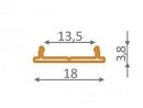 StrongLumio profil de poignée fixe pour profils LED 2000mm
