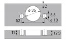HETTICH 9071209 Sensys 8645i 110° TH53 semi-overlay SiSy