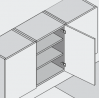 BLUM 91M2550 charniere Modul, chargé, vis a bois, 100°