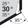 BLUM 79A9556.T1 charniere d'angle, type II, vis a bois, 30°/95°