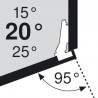BLUM 79A9555.T charniere angulaire, type II, vis a bois, 20°/95°