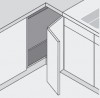 BLUM 79T8500 charniere pliable, porte d'angle, vis a bois, 60°