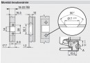 BLUM 70T950A.TL charniere appliquée alu Tip-on 95°