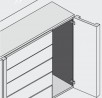 BLUM 71T9650 charniere, semi-appl., porte épaisse, vis a bois, 95°