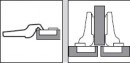 BLUM 71M2690B charniere Inserta 100° semi-encastrée