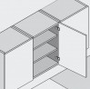 BLUM 71M2650 charniere, semi-intégrée, vis a bois, 100°