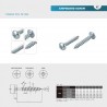 StrongFix Vis a bois PZ 4x20 mm tete demi-rond zinc blanc