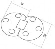 Charniere pour tables extensibles nickel