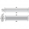 HETTICH 9071073 Poignée Nidum 160 alu anodisé encastrée