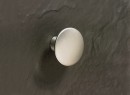HETTICH 115312 Bouton ISSA d40 mm imitation inox