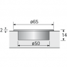HETTICH 9070138 Poignée Aboa encastrée inox brossé