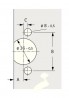 HETTICH 77943 Selekta pour fleur sur verre T22 zinc
