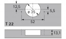 HETTICH 77734 Selekta Pro 2000 bol TH vis a bois