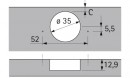 HETTICH 9071207 Sensys charniere encastrée 110° TH vis a bois SiSy