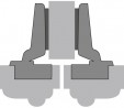 HETTICH 73917 Intermat charniere porte 32mm semi-appl. 95° TH vis a bois ressort