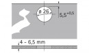HETTICH 72968 Intermat charniere verre percé inséré 95° (sans cache) ressort