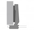 HETTICH 72960 Intermat charniere verre percé 95° (sans cache) ressort