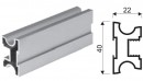 SEVROLL 02379 Master profil de poignée 10mm 3m argent