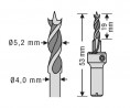 SPAX foret pour vis a bois terrasse 5,2mm