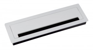 STRONG passe-câble avec amortisseur ALU 300x90x28mm blanc mat