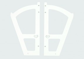 Strong meuble a chaussures abattant, 1 rangée, plastique, blanc