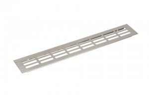 Grille de ventilation 80/500mm imitation inox