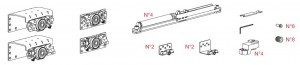 TERNO Star 22 ensemble kovaní 22 - 25mm 2 vantaux avec amortisseur 80kg