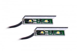 LED luminaire pour étageres en verre - 2 pcs + alimentation électrique blanc