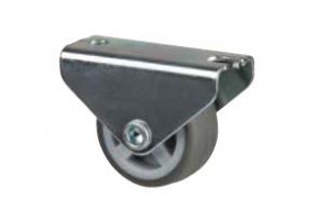 StrongCastors roue 30mm fixe avec bande souple gris