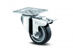 TENTE roulette pivotante 1475 frein bande souple O50 mm