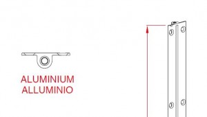 TERNO renfort porte coulissante 2500mm art. B.1132.8.1