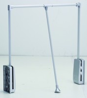 StrongWire tringle de penderie rabattable, 860-1200mm, alu/argenté