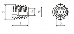 Écrou borgne sans col M6x13mm