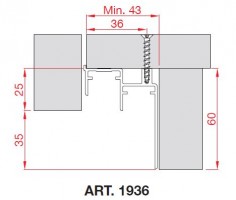 TERNO profil inférieur 1936/A 3m elox