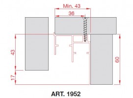 TERNO profil inférieur 1952/A 3m elox