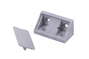 Équerre de liaison plastique double 42mm gris