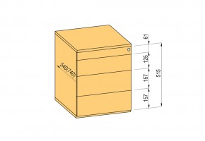 K-BBP conteneur TipAer 540mm type 2/V 11 plst extension partielle push