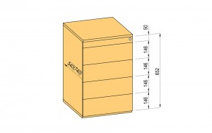 K-BBP conteneur TipAer 540mm type 9/V 11 feutre extension partielle push