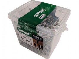 SPAX vis a bois 4,5x60mm terrasse tete cylindre TXS W C argenté