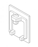 HAWA 25332 Junior 120 couvre-joint latéral guide haut chromé mat