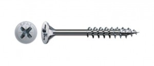 SPAX vis a bois 4x35/23 tete fraisée PZ, W, 4C MH, filetage partiel