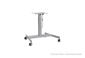 MILADESIGN pied de table central a roulettes électrique LN3901EL argent