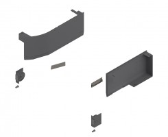 BLUM 23K8000 Aventos HK Top caches pour S-D, gris foncé