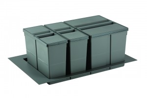GOLLINUCCI Sorter 9XL Systeme 800mm 1x26l+2x11l gris