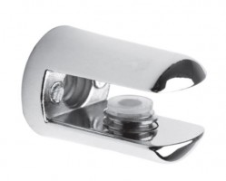 Support de tablette Danina satin chrome pour verre